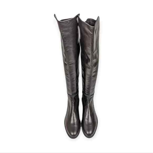 Stuart Weitzman 5050 Black Leather Over The Knee Boots Size 4.5 - Picture 4 of 9
